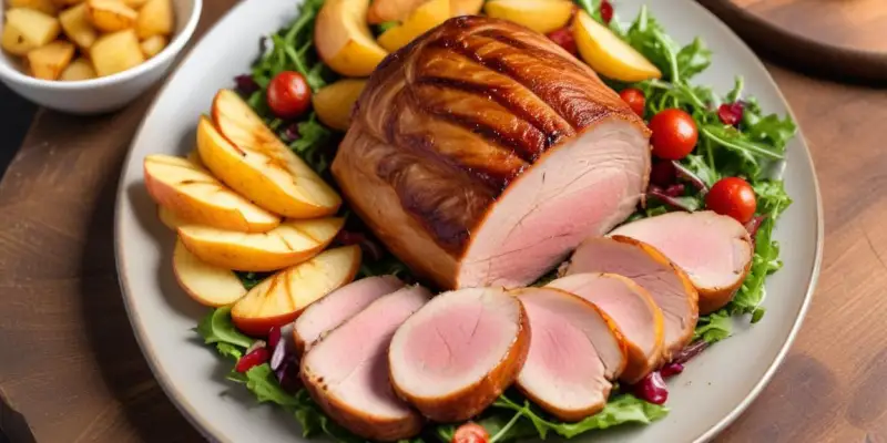 Rôti de Porc Dominical aux Pommes de Terre et Salade Croquante