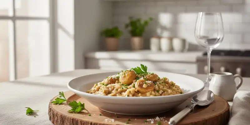 Risotto Crémeux aux Champignons de Paris