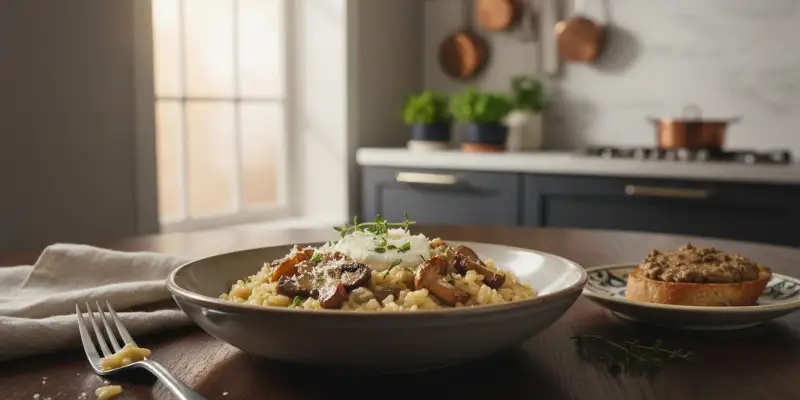 Risotto Crémeux aux Champignons des Bois