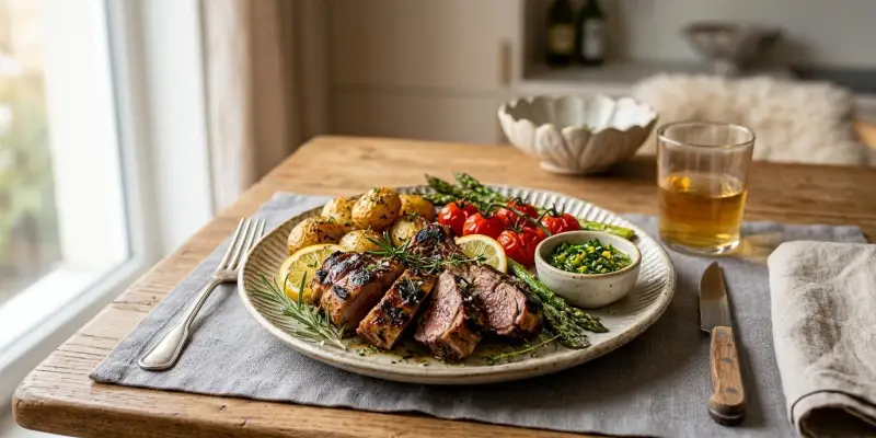 Collier d'Agneau Grillé aux Herbes à l'Air Fryer