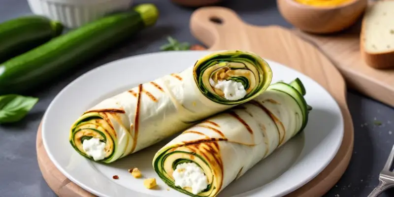 Wrap à la Courgette Grillée et Fromage de Chèvre
