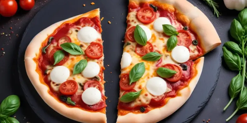 Pizza Maison aux Légumes Frais et Mozzarella