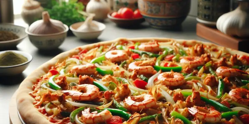 Pizza Orientale végétarienne