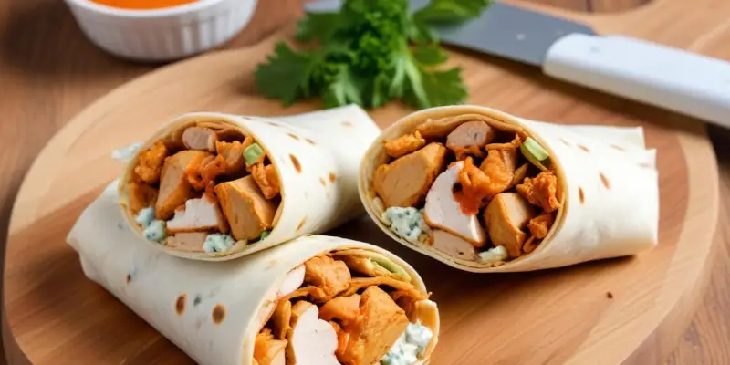 Wrap au Poulet Buffalo et Sauce Roquefort