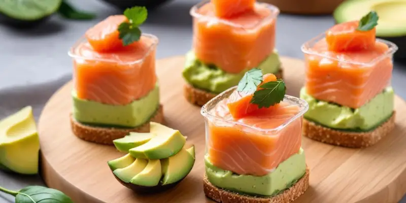 Verrines Éclatantes de Saumon Fumé et Avocat