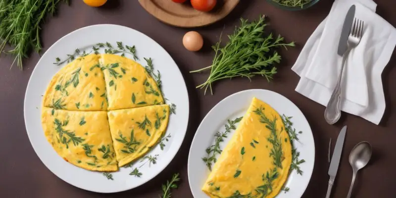 Omelette aux herbes de printemps