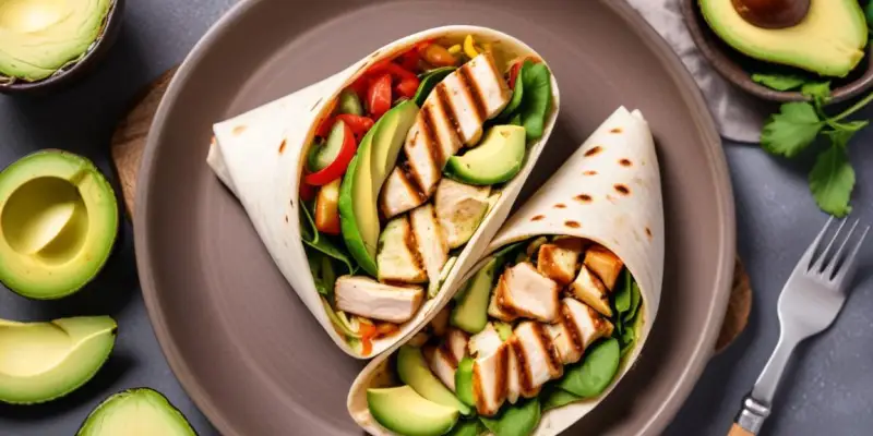 Wrap au Poulet Grillé et Avocat