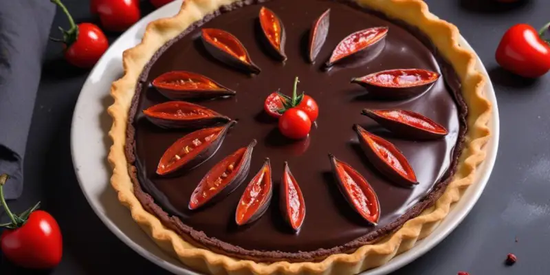 Tartelette au Chocolat Noir et Piment d'Espelette