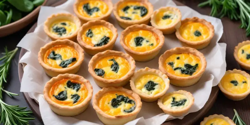 Mini quiches aux épinards et chèvre