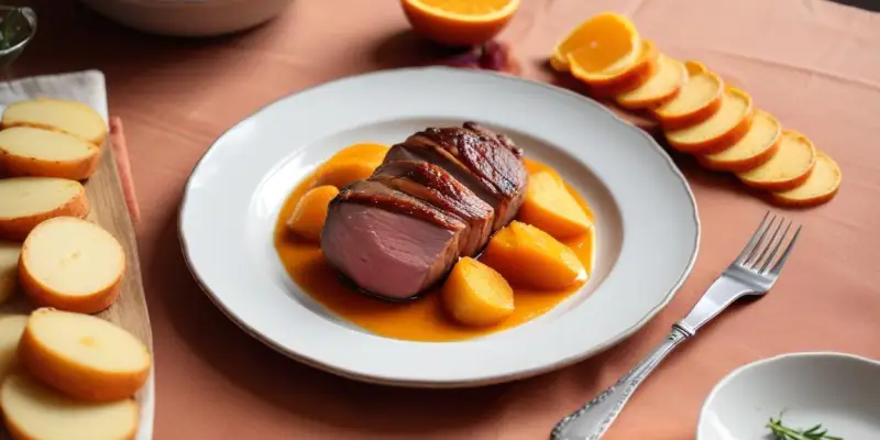 Magret de Canard à l'Orange et sa Purée de Patates Douces