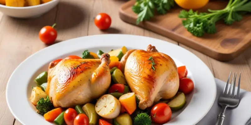 Poulet rôti aux légumes du soleil