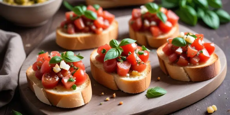 Bruschetta aux fèves et pecorino
