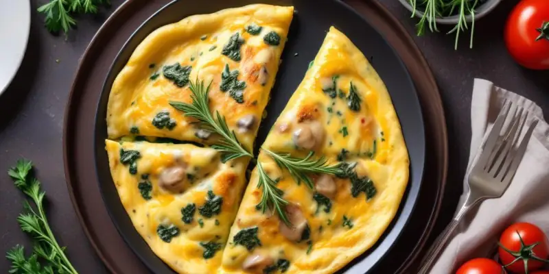 Omelette Gourmande aux Champignons et Fines Herbes