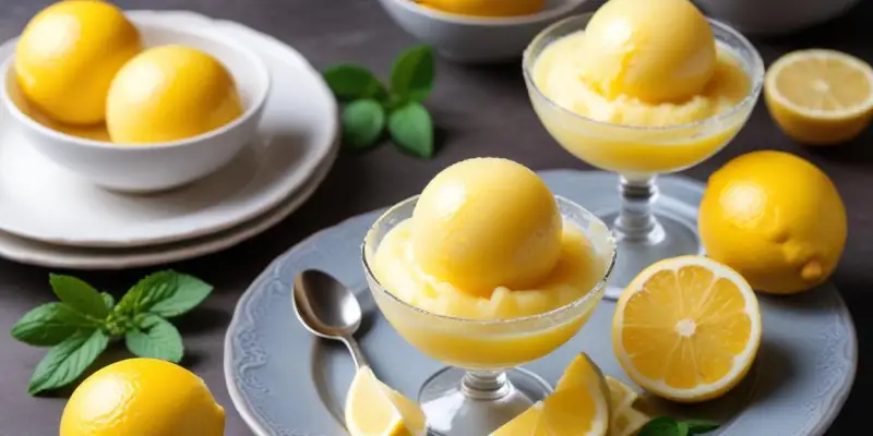 Sorbet Citron Maison Rafraîchissant