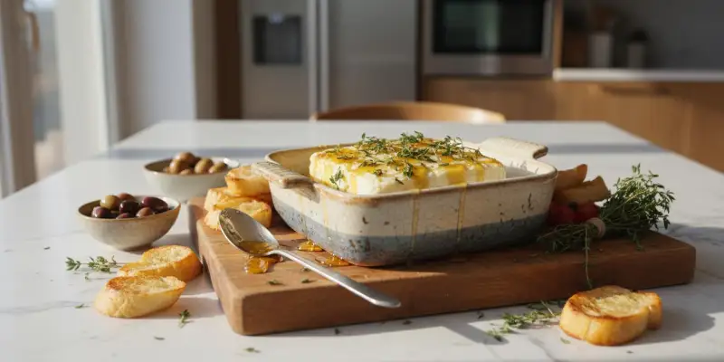 Feta Rôtie au Miel et au Thym