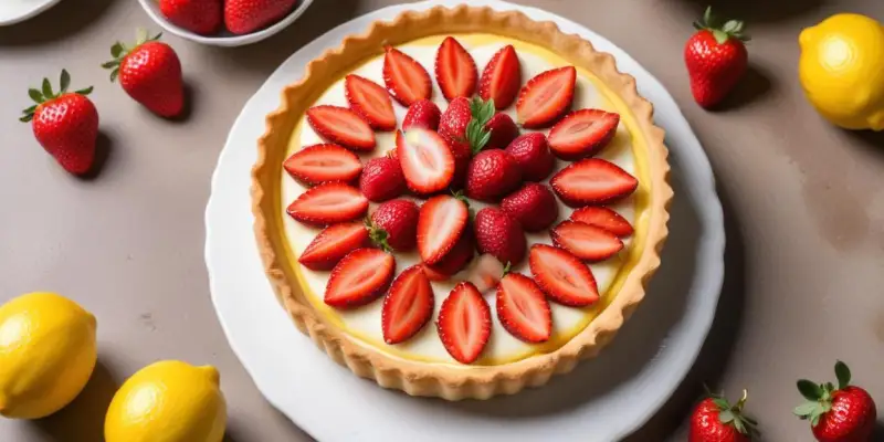Tartelette Citron et Fraises Fraîches