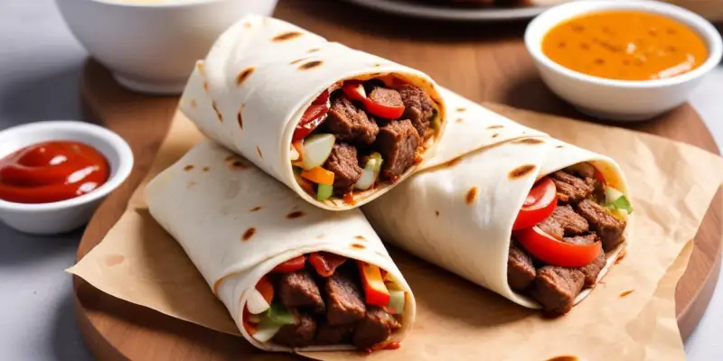 Wrap au Bœuf Façon Kebab et Sauce Blanche