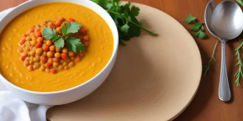 Dahl de Lentilles Corail au Lait de Coco et Curry