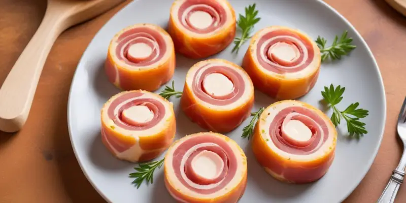 Roulés de jambon cru au fromage frais
