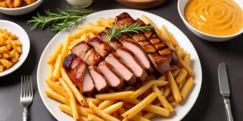 Côtes de porc grillées aux pennes épicées et crémeuses