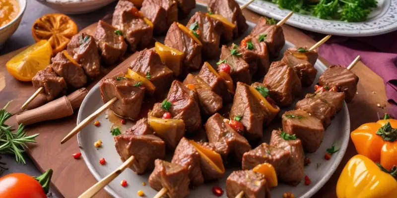 Brochettes d'agneau aux épices marocaines et dattes