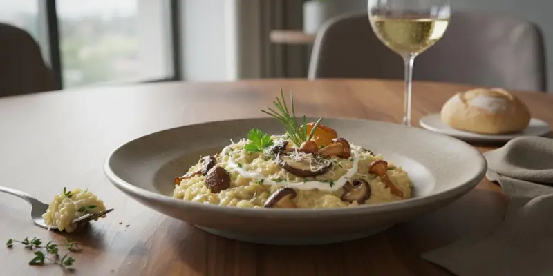 Risotto Crémeux aux Champignons des Bois