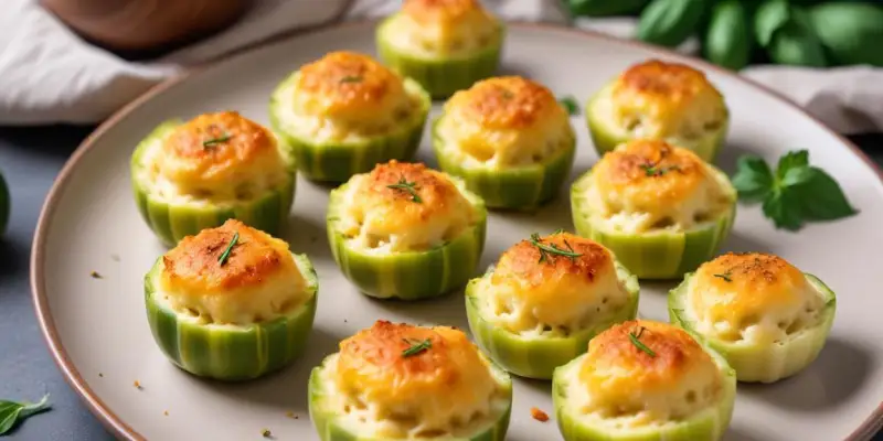 Bouchées de courgettes farcies au fromage