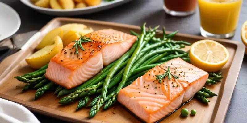 Saumon à la Plancha, Haricots Verts et Pommes de Terre Nouvelles