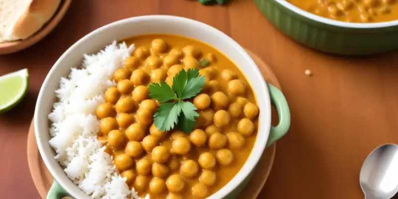 Mijoté de Pois Chiches au Curry et Lait de Coco (One Pot)