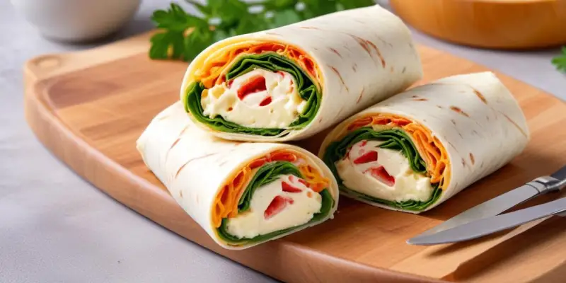 Wrap à la Truite Fumée et Fromage Frais