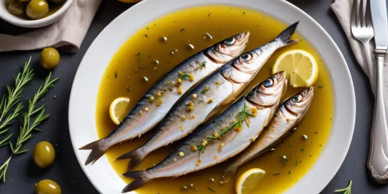 Sardines marinées au citron et huile d’olive