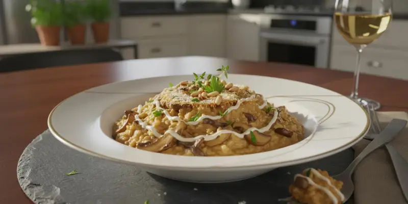Risotto Crémeux aux Champignons de Forêt
