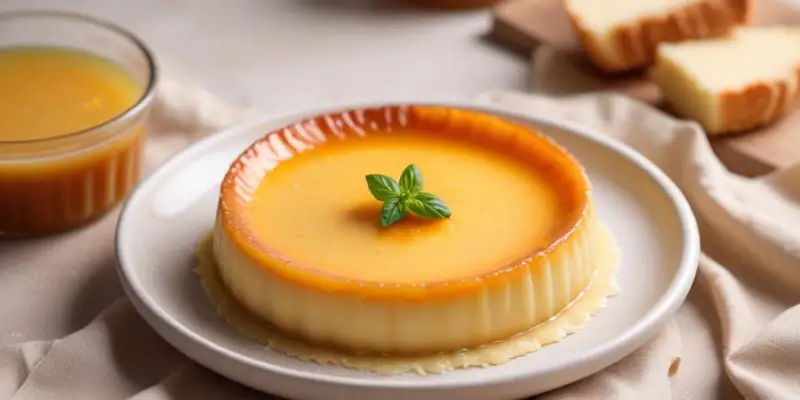 Flan de fèves à la crème de parmesan