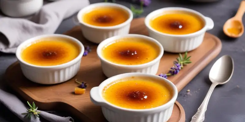 Crème brûlée à la lavande et caramel au beurre salé