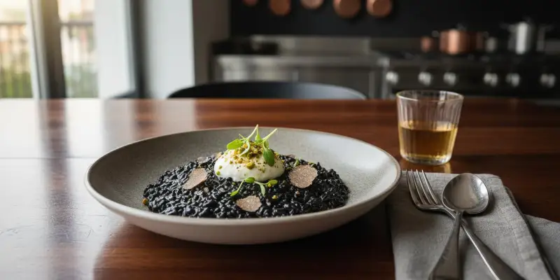 Le Code Noir : Risotto à l'Encre et Truffe