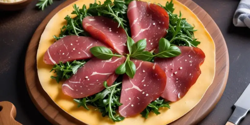 Pinsa Bresaola, Roquette et Parmesan