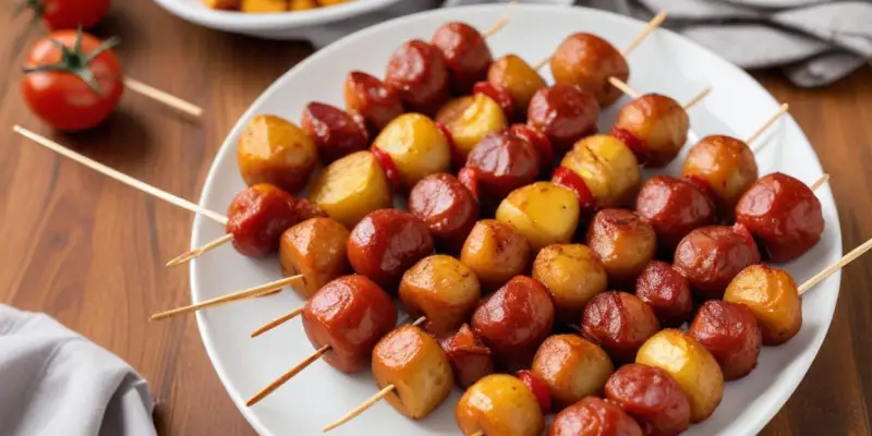Brochettes de lotte et chorizo