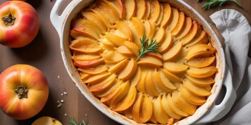 Gratin crémeux de butternut et pommes de terre au gruyère