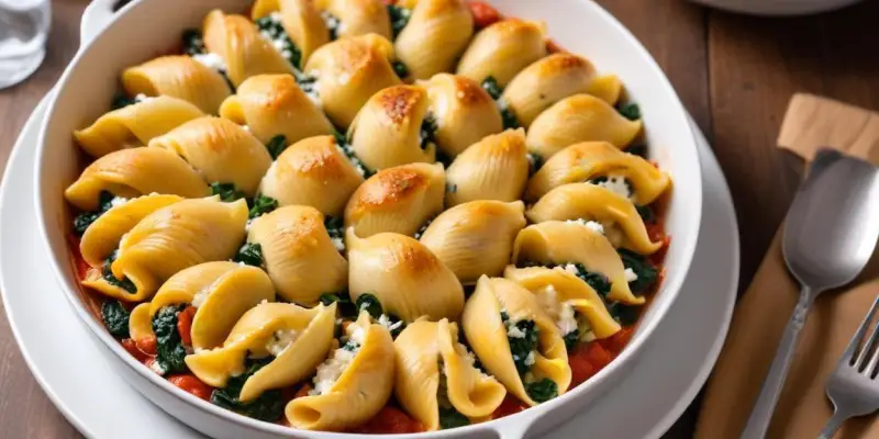 Conchiglioni farcis aux épinards et ricotta