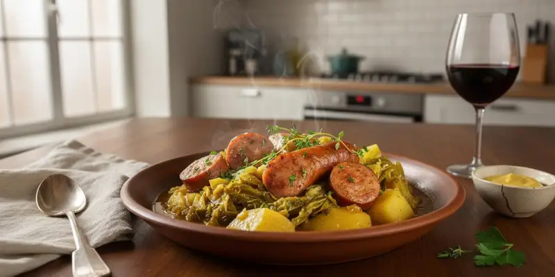 Potée de Chou Vert aux Saucisses Fumées Express au Cookeo