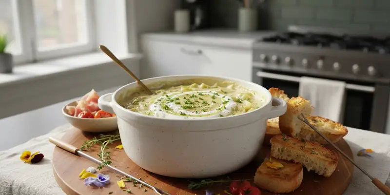 Fondue de poireaux à la crème onctueuse