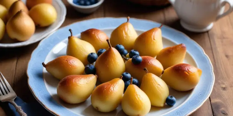 Bouchées de poires rôties et bleu d’Auvergne
