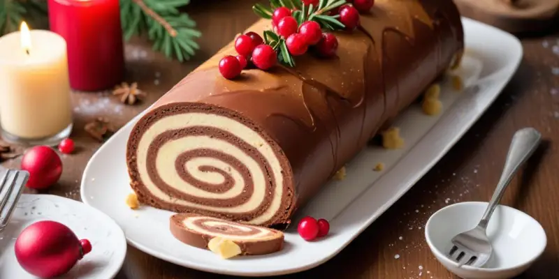 Bûche de Noël roulée