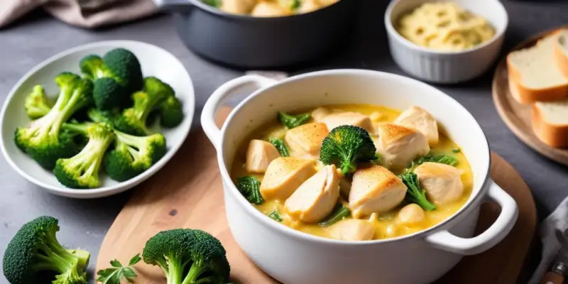 One Pot Pâtes crémeuses au poulet et brocolis