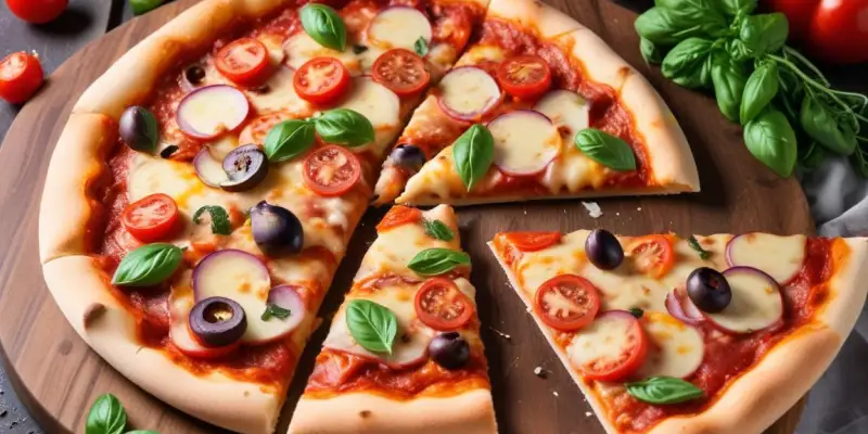 Pizza maison aux légumes de saison