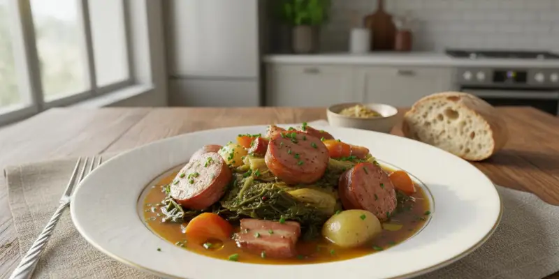 Potée de Chou Vert aux Saucisses Fumées