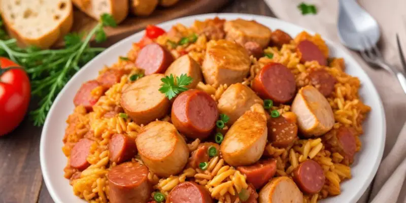 Jambalaya de Poulet et Saucisse