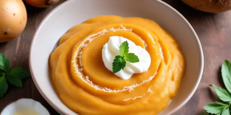Purée de patates douces et coco