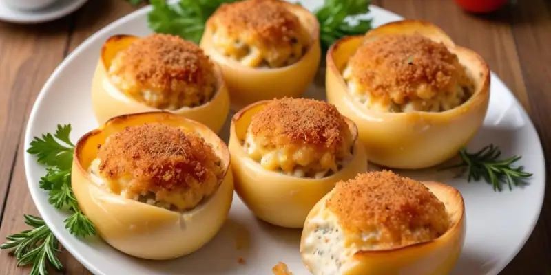 Oignons farcis au fromage