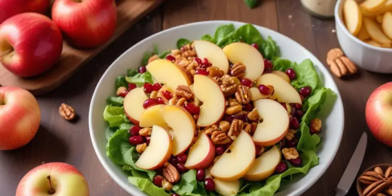 Salade Croquante de Chou Rouge, Pommes et Noix
